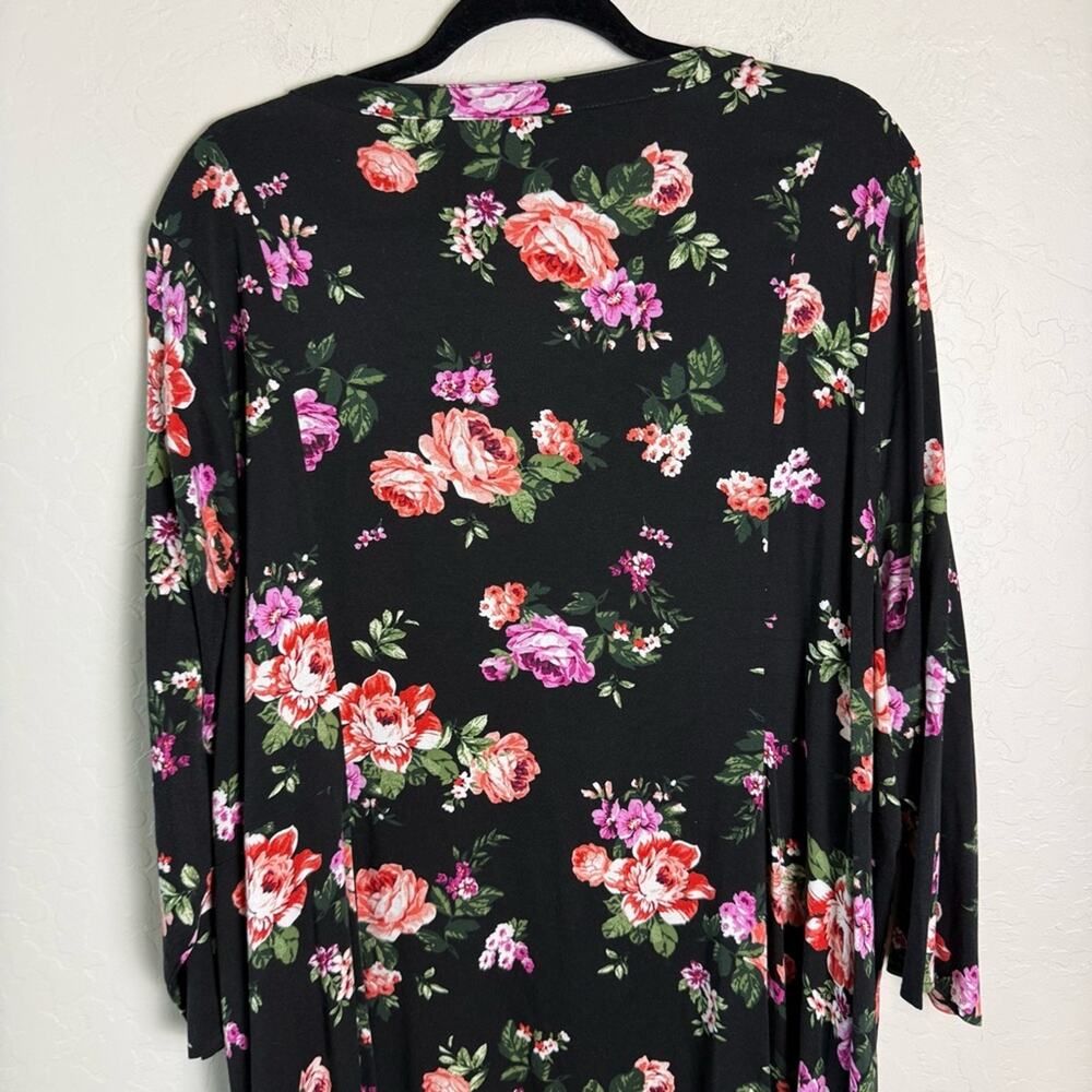 Torrid Black Floral Button Down Dress 3X 12075859 - Picture 8 of 14